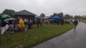 Børnefest trods regn